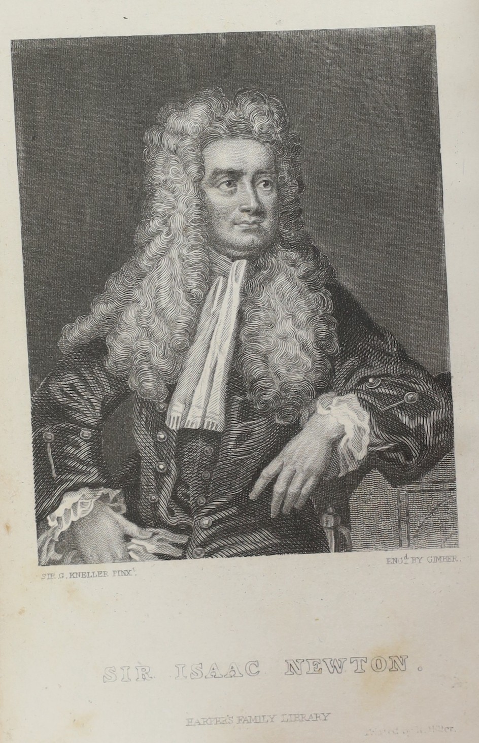 Swan, John - Speculum Munda or, a Glass Representing the Face of the World, 2nd edition, 4to, calf rebacked, facsimile title, Roger Daniel Printer, Cambridge, 1643 and Brewster, David - The Life of Sir Isaac Newton, 12mo